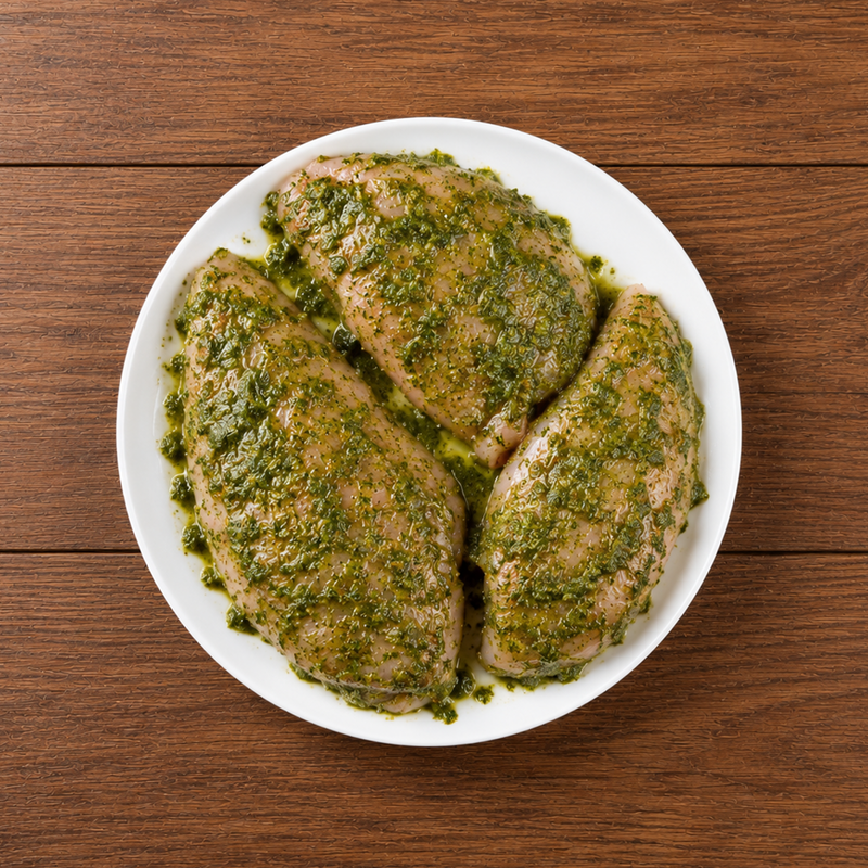 Chicken chest Green pepper